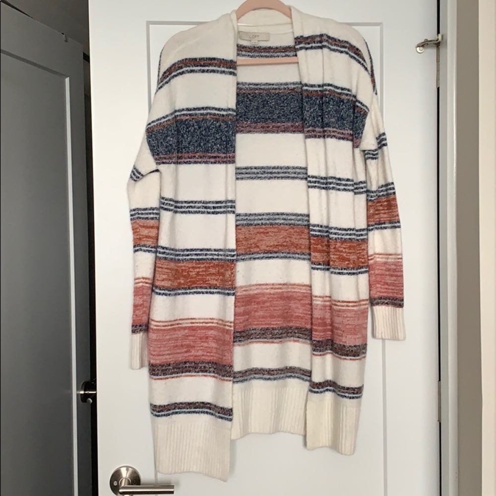 LOFT: Striped Cozy Cardigan